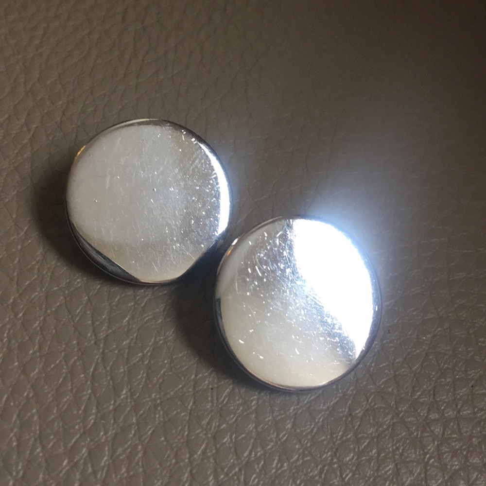 5/$25 Gleaming vintage CORO disc earrings 1960s clips
